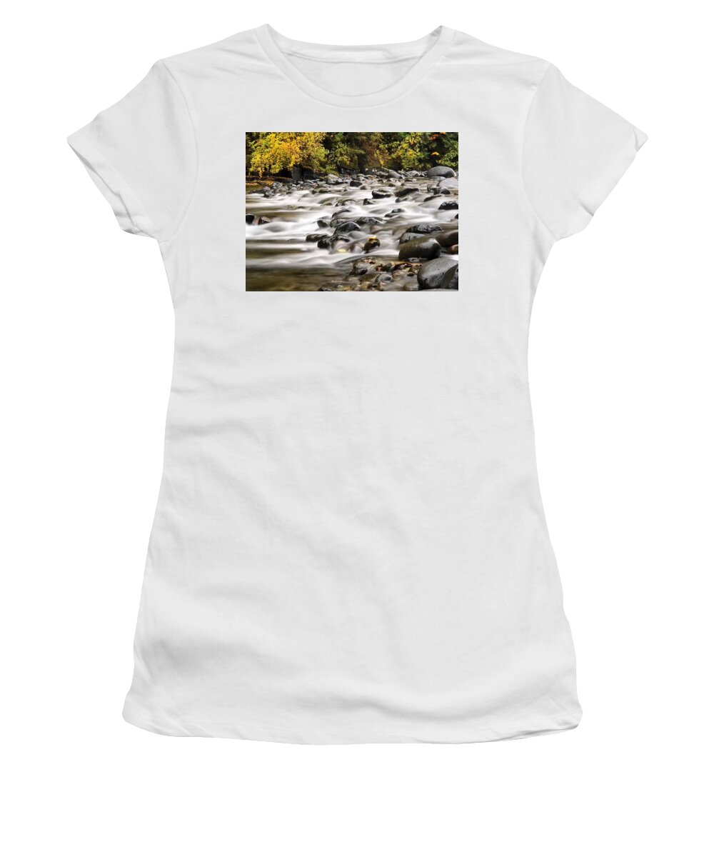 Molalla Women's T-Shirt featuring the photograph Flowing Molalla by Brian Eberly