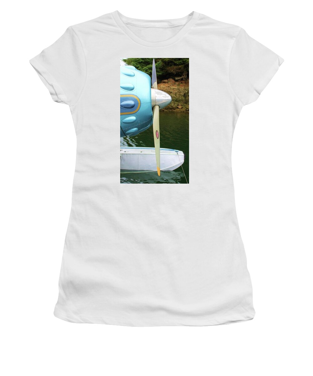 Propeller Women's T-Shirt featuring the photograph Fly me to the moon by Fred Bailey