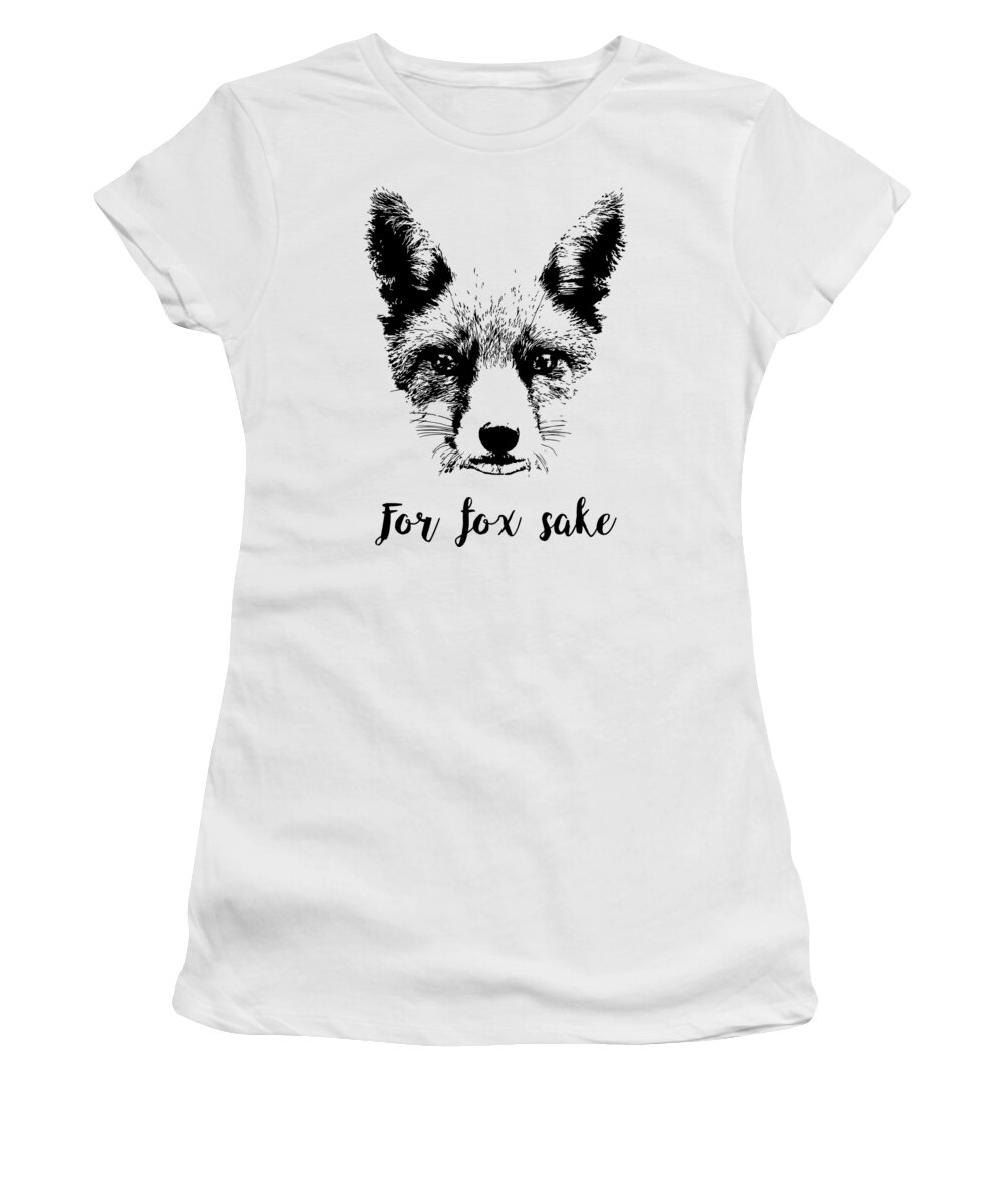 Fox Women's T-Shirt featuring the digital art For Fox Sake by Filip Schpindel