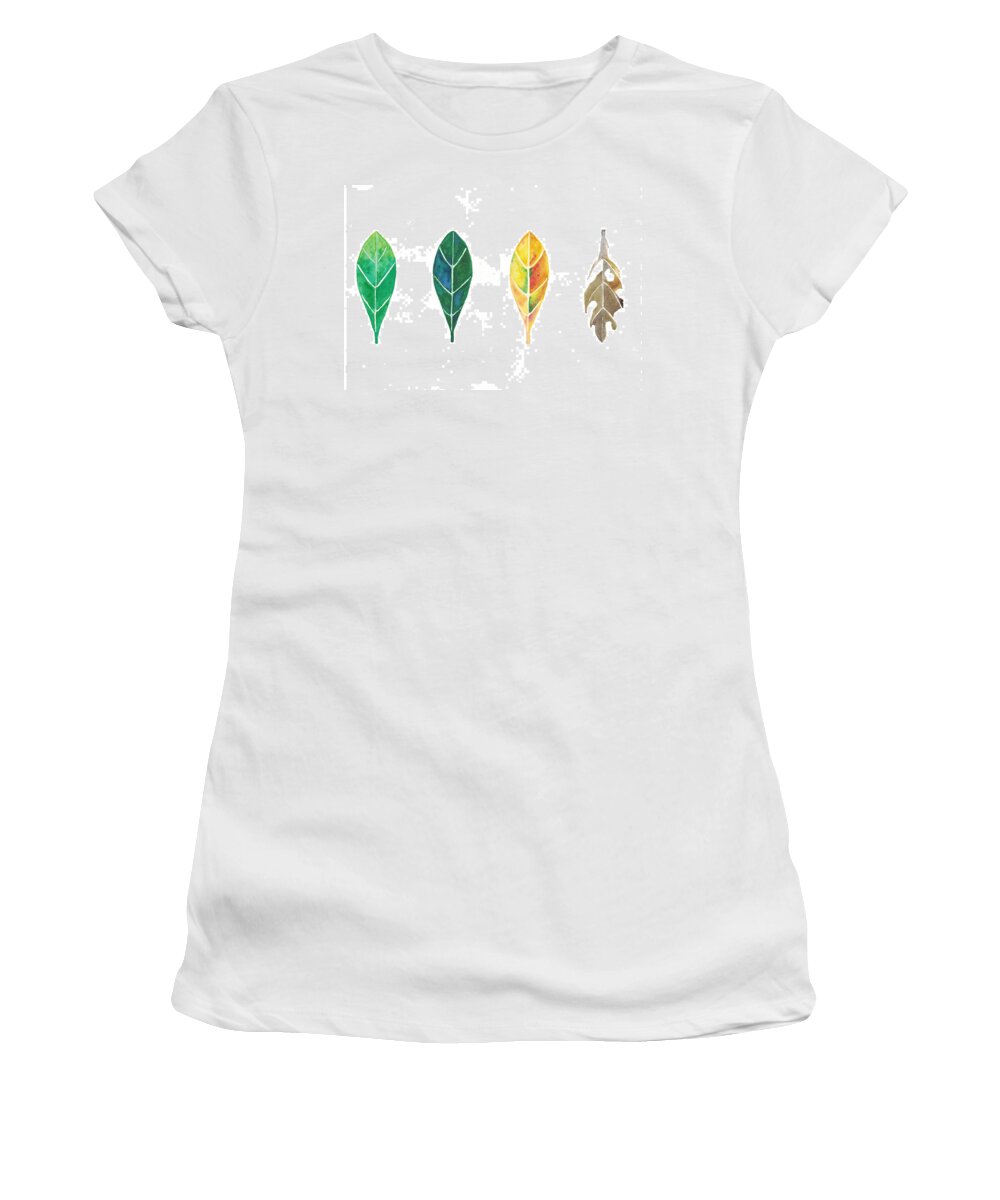 Plant Women's T-Shirt featuring the painting Four Seasons by Hiroko Stumpf