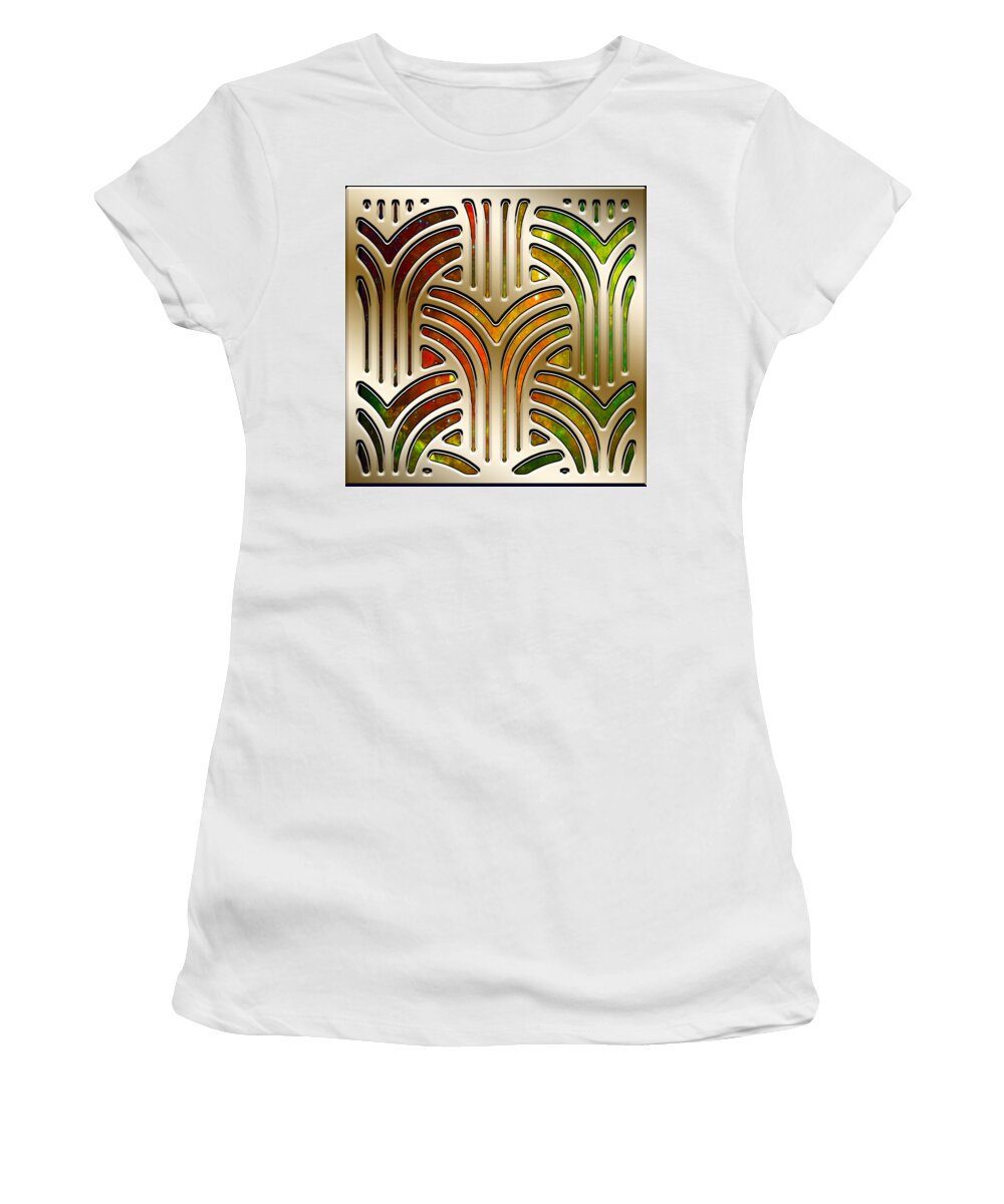 Solar System Women's T-Shirt featuring the digital art Frank Lloyd Wright Design 3 by Chuck Staley