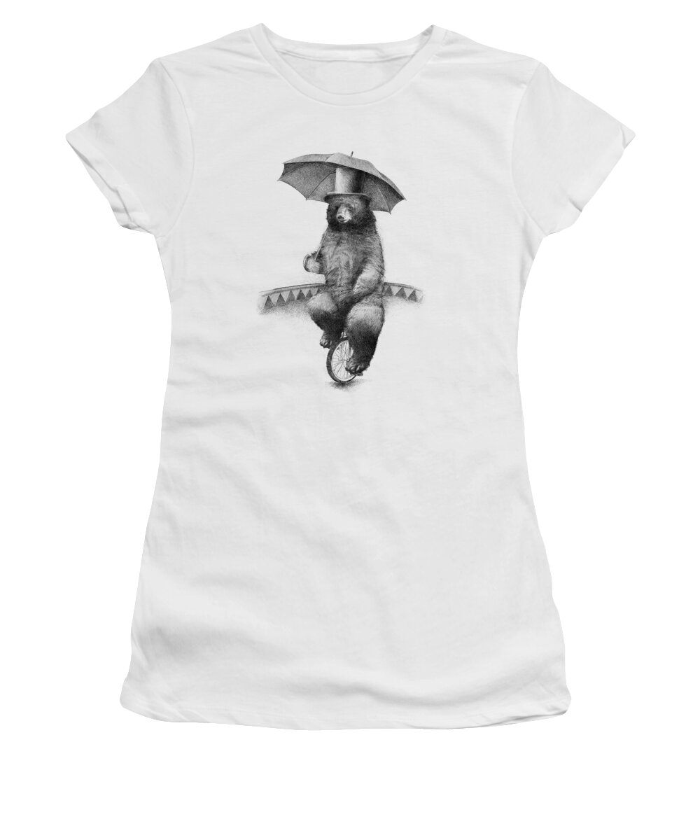 Bear Women's T-Shirt featuring the drawing Frederick by Eric Fan