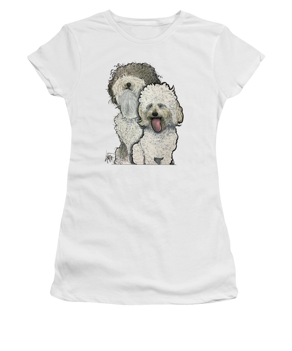 Givens Women's T-Shirt featuring the drawing Givens 4371 by Canine Caricatures By John LaFree