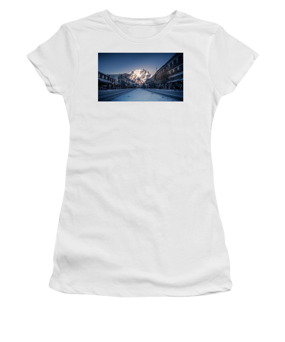 Alberta Women's T-Shirt featuring the photograph Good Morning Banff by Thomas Nay