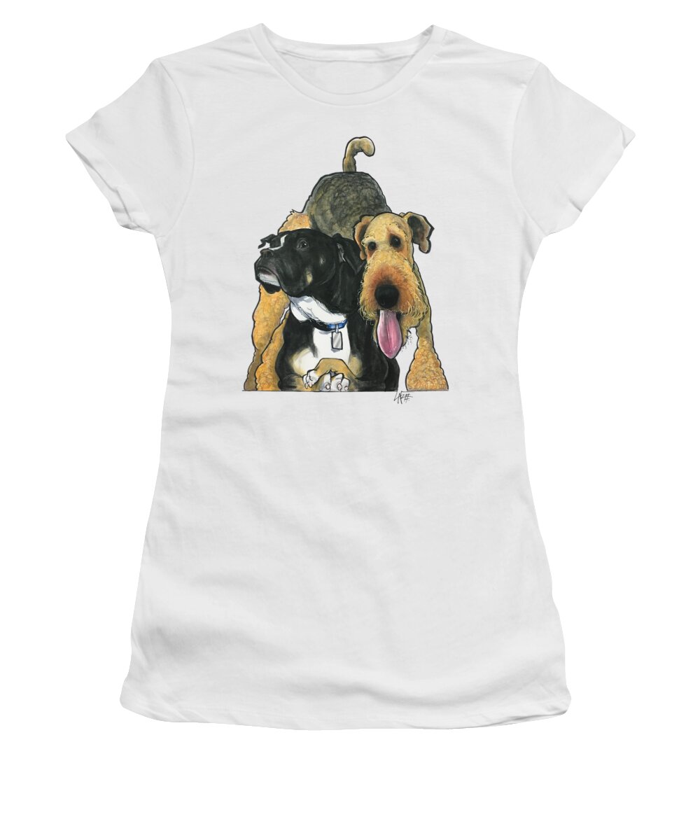 Goode 4706 Women's T-Shirt featuring the drawing Goode 4706 by Canine Caricatures By John LaFree
