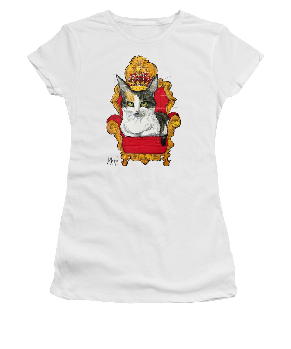 Grady 4488 Women's T-Shirt featuring the drawing Grady 4488 by Canine Caricatures By John LaFree