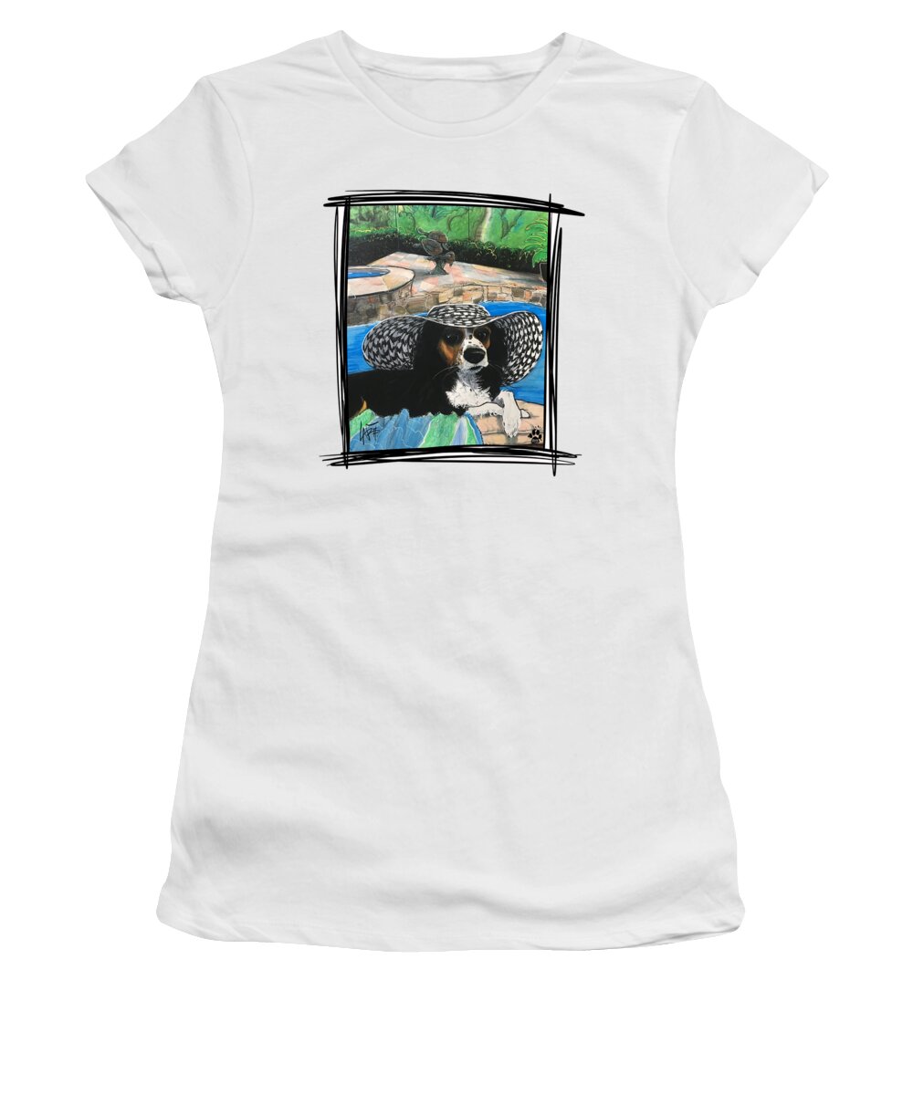 Greenbarg Women's T-Shirt featuring the drawing Greenbarg 5100 by Canine Caricatures By John LaFree