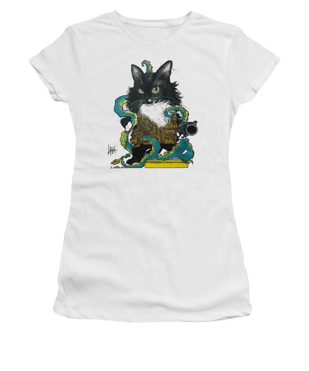 Groves Women's T-Shirt featuring the drawing Groves 5087 by Canine Caricatures By John LaFree