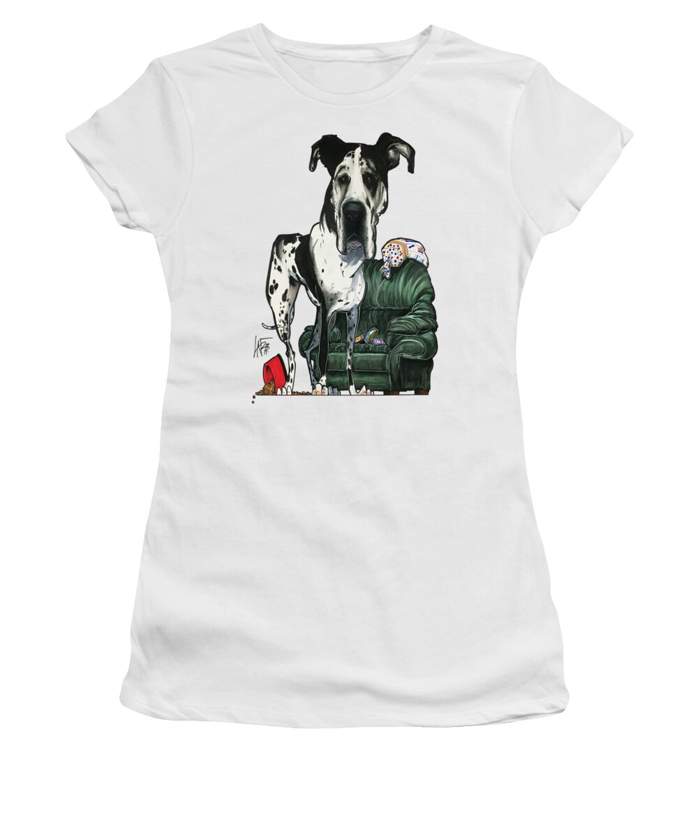Hand Women's T-Shirt featuring the drawing Hand 4833 by John LaFree