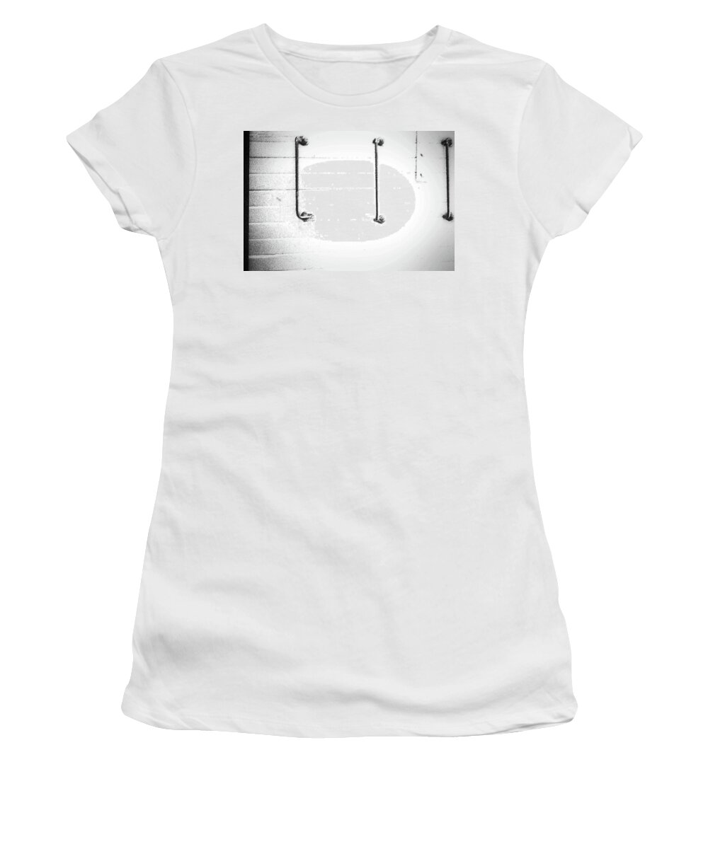 Trains Women's T-Shirt featuring the photograph Handrails in a Boxcar by Nadalyn Larsen