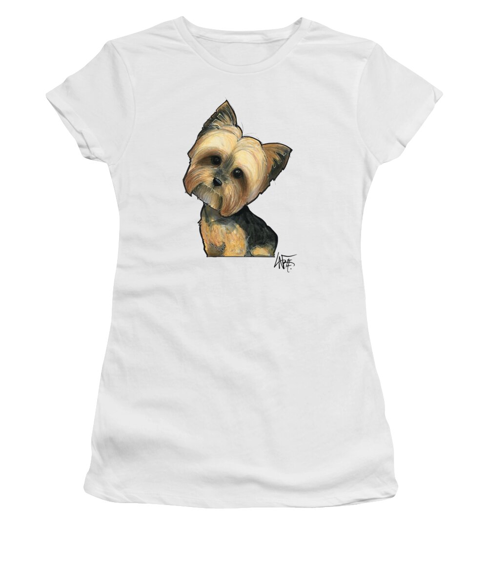Hernly Women's T-Shirt featuring the drawing Hernly 4817 by Canine Caricatures By John LaFree