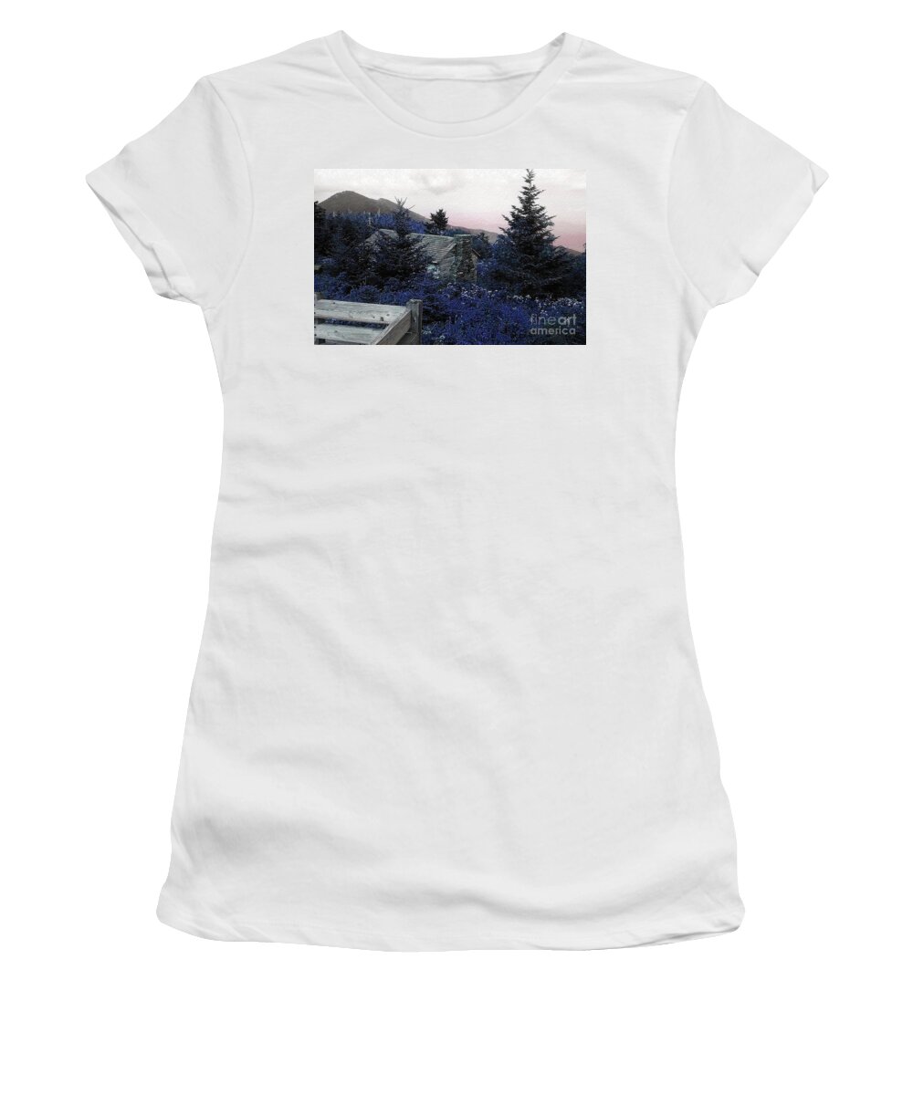 Mount Mitchell Women's T-Shirt featuring the photograph Highest Mountain by Bill King