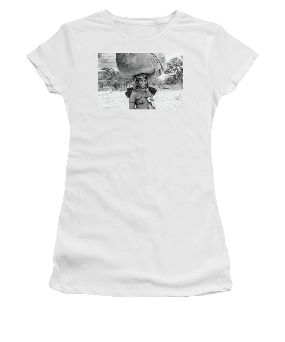 Portrait Women's T-Shirt featuring the photograph Himba Woman 2 by Mache Del Campo