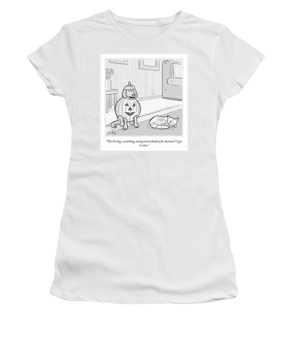 The Hissing Women's T-Shirt featuring the drawing I Get It Now by Ellis Rosen