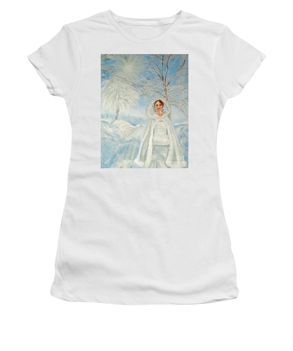 Fantasy Women's T-Shirt featuring the painting In Beauty I Walk by Lyric Lucas