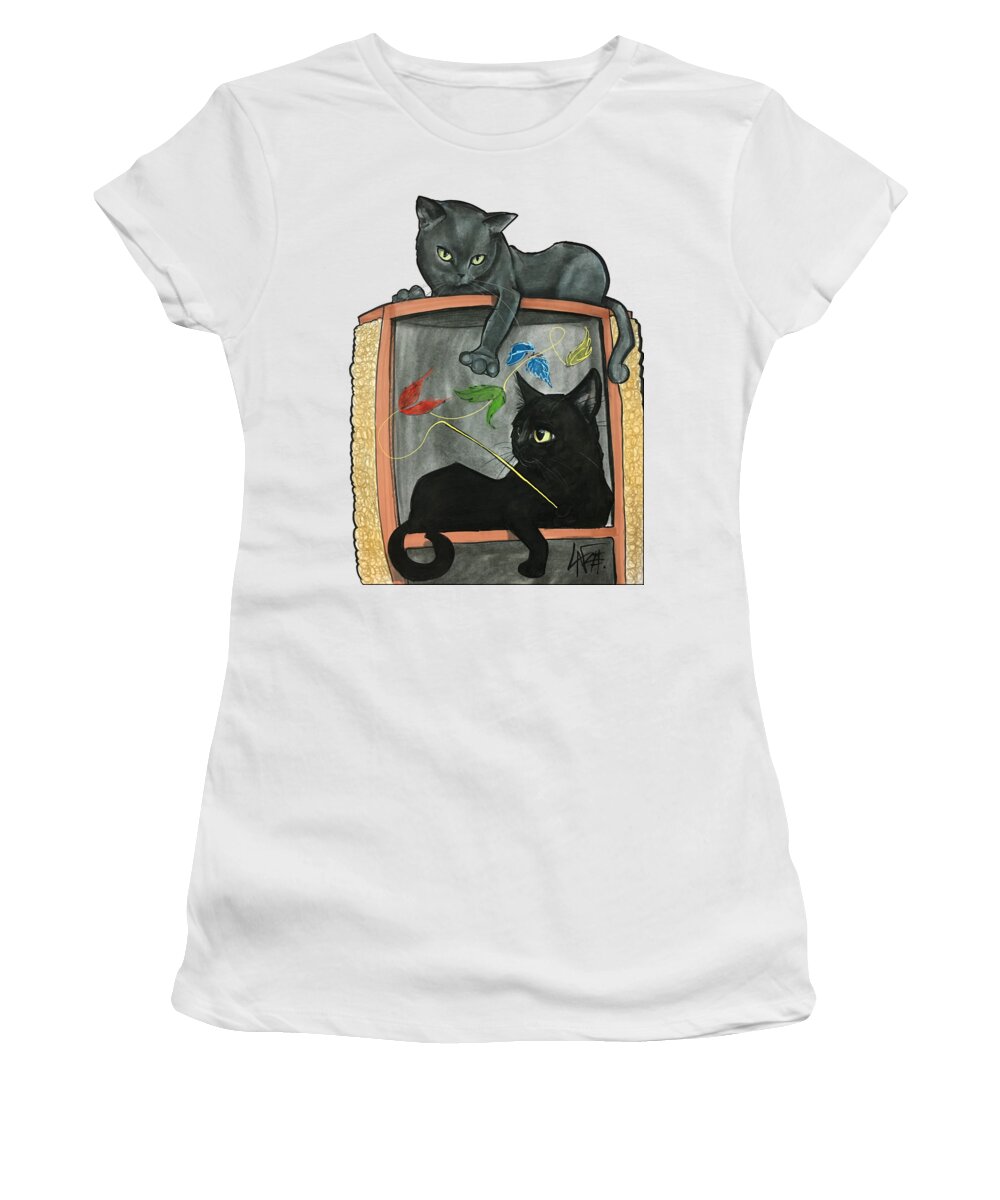 Ingalls 7-1465 Women's T-Shirt featuring the drawing Ingalls 7-1465 by Canine Caricatures By John LaFree