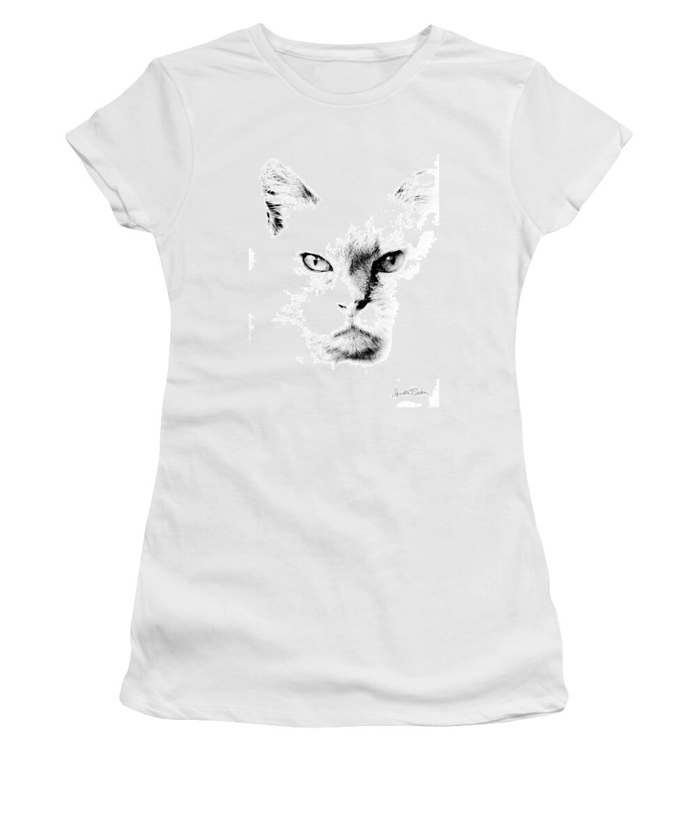 Cat Art Women's T-Shirt featuring the photograph Iris by Sandra Dalton