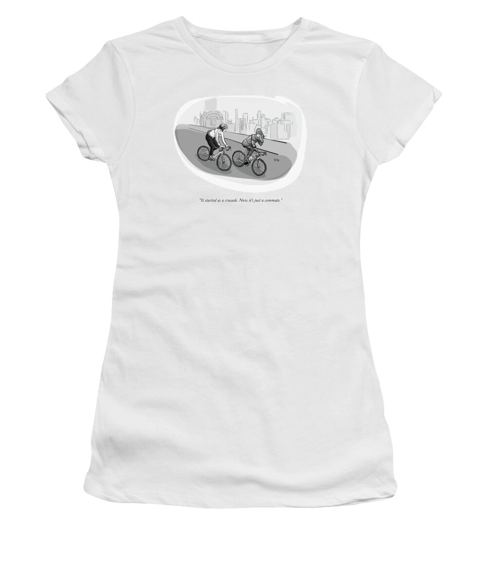 Cctk Women's T-Shirt featuring the drawing It Started as a Crusade by Brooke Bourgeois