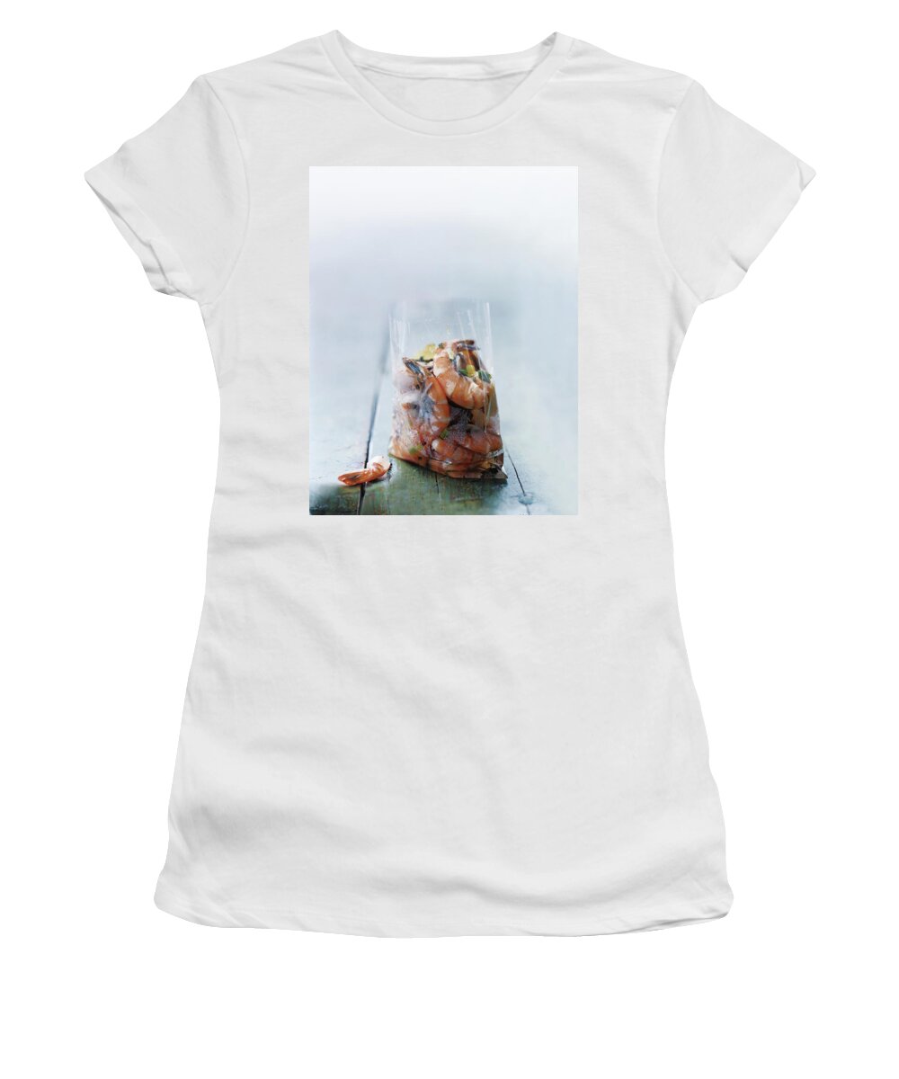 #new2022 Women's T-Shirt featuring the photograph Jamaican Hot Pepper Shrimp by Romulo Yanes