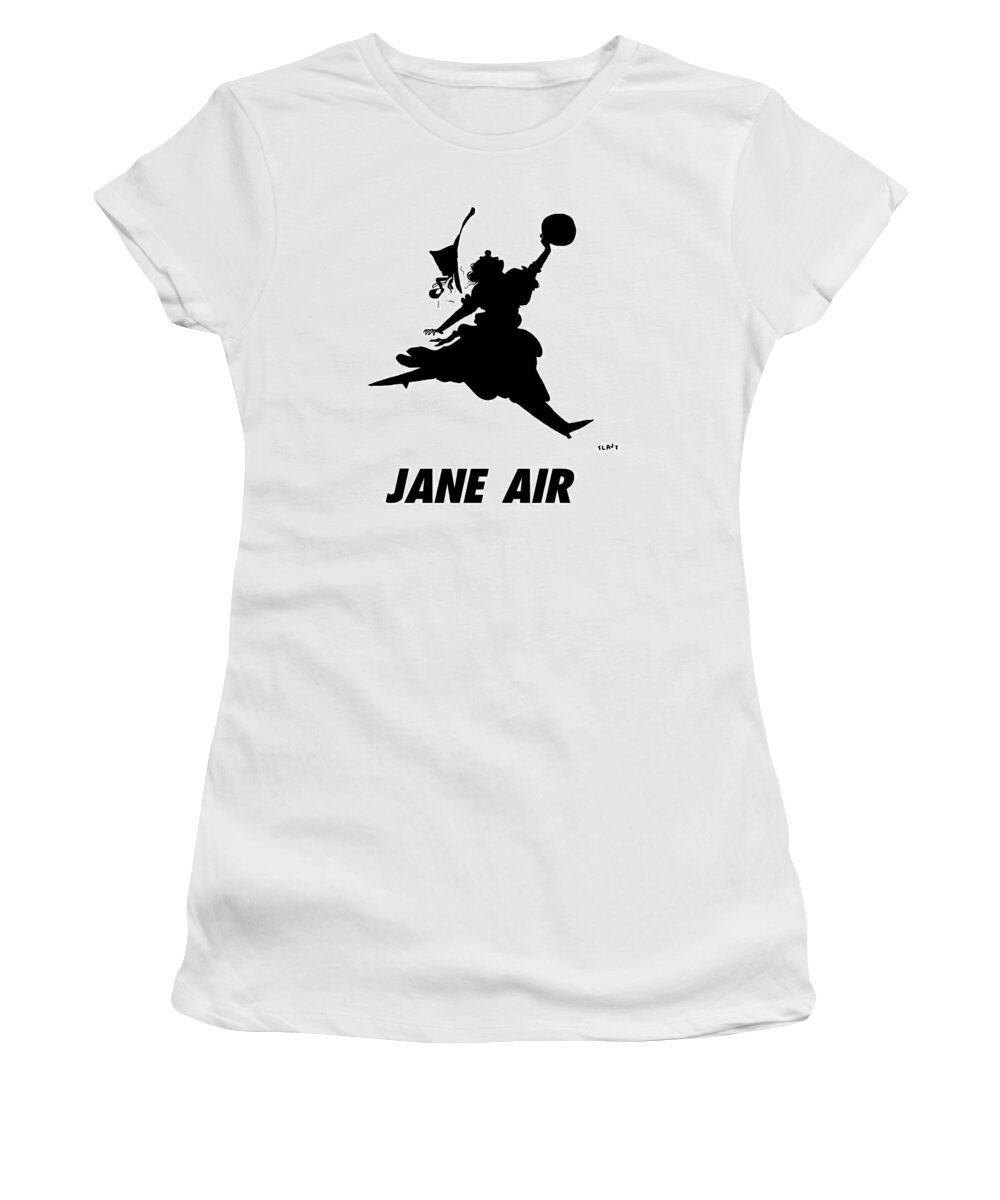 Jane Air Women's T-Shirt featuring the drawing Jane Air by Sara Lautman