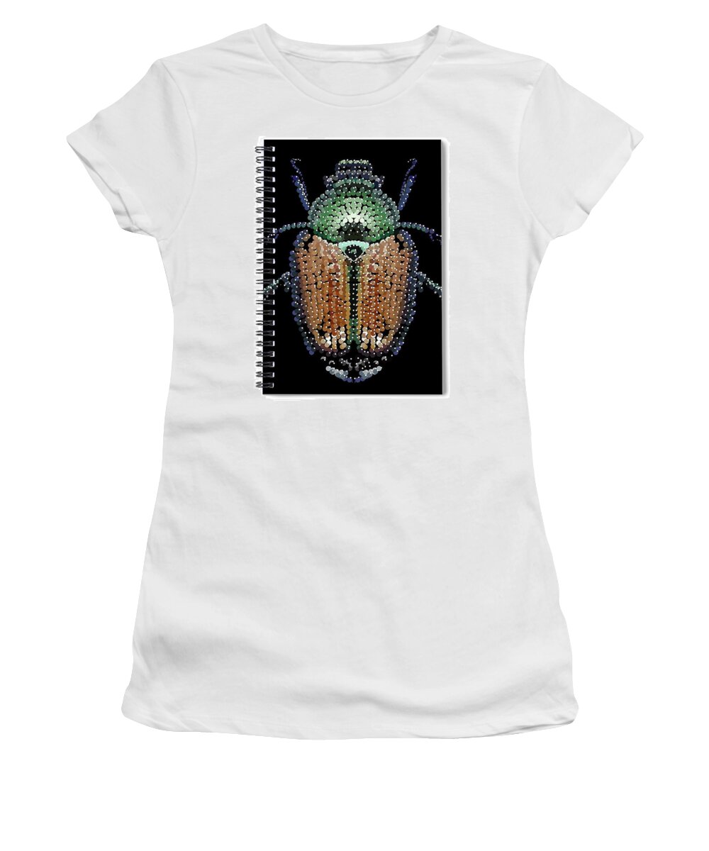  Women's T-Shirt featuring the digital art Japanese Beetle Cover by R Allen Swezey
