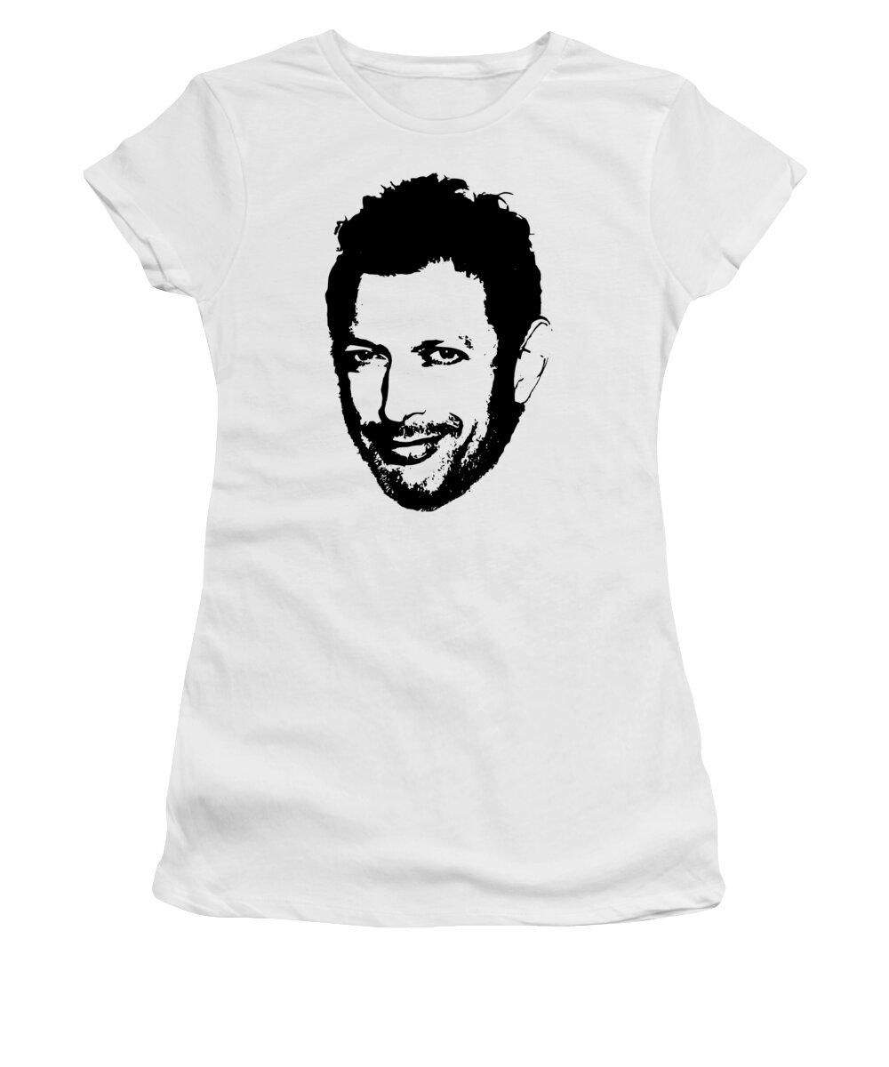 Jeff Goldblum Women's T-Shirt featuring the digital art Jeff Goldblum Minimalistic Pop Art by Filip Schpindel