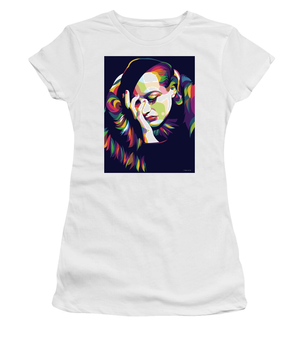 Joan Crawford Women's T-Shirt featuring the digital art Joan Crawford by Movie World Posters