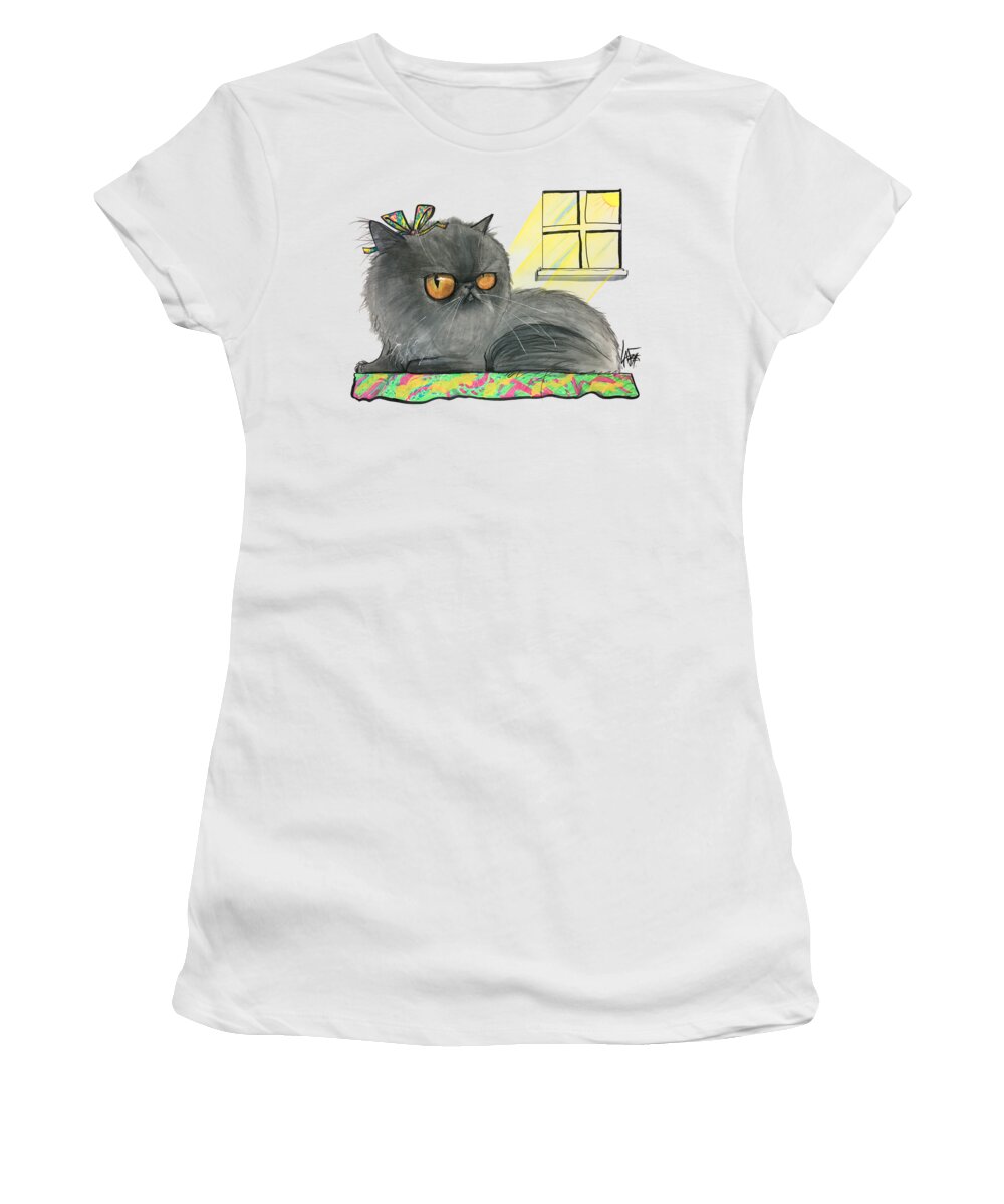 Joseph 4791 Women's T-Shirt featuring the drawing Joseph 4791 by Canine Caricatures By John LaFree