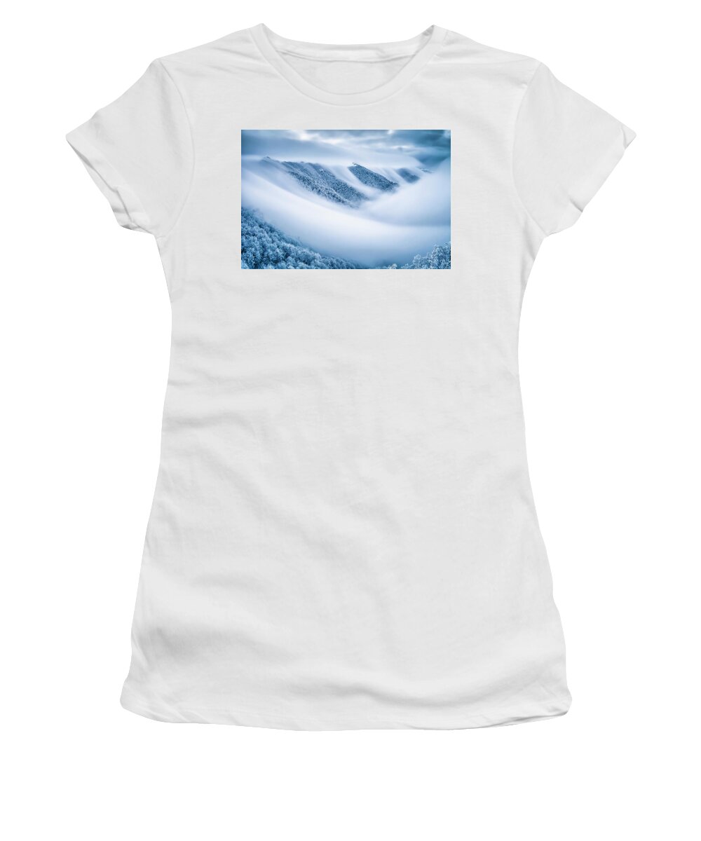 Balkan Mountains Women's T-Shirt featuring the photograph Kingdom Of the Mists by Evgeni Dinev