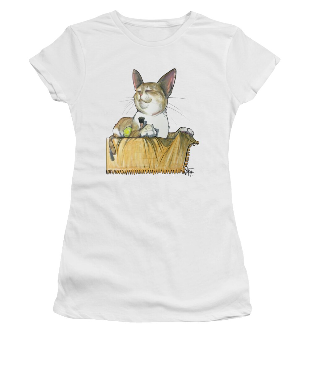 Knowles 4364 Women's T-Shirt featuring the drawing Knowles 4364 by Canine Caricatures By John LaFree