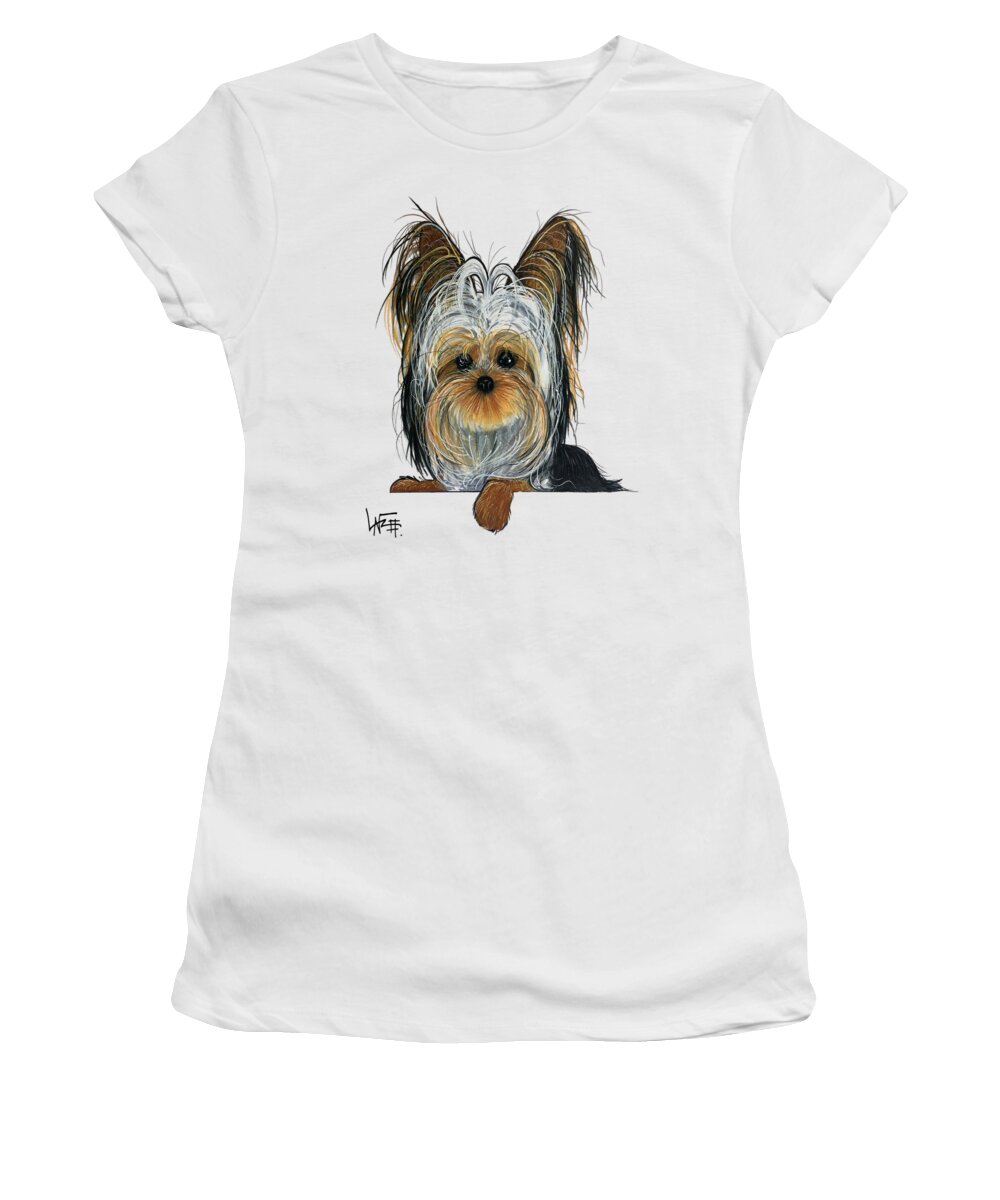 Kruse Women's T-Shirt featuring the drawing Kruse 5166 by Canine Caricatures By John LaFree