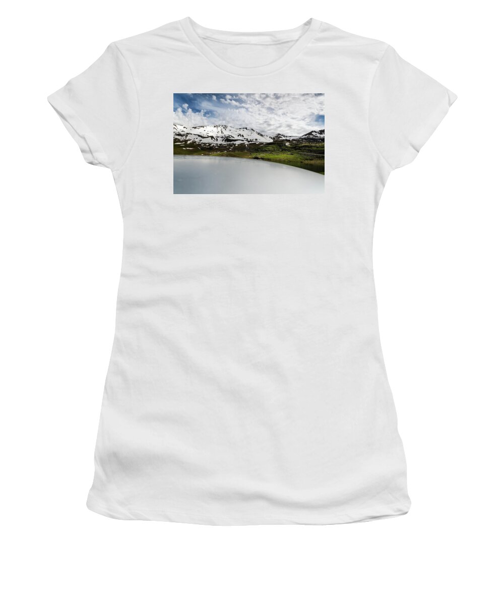 Lake Women's T-Shirt featuring the photograph Lake of the Eissaupres - 1 by Paul MAURICE