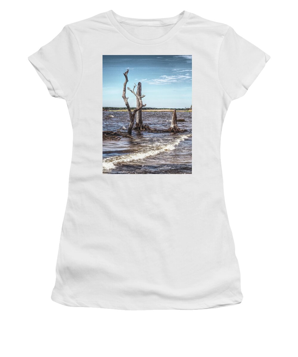 Nature Women's T-Shirt featuring the photograph Land and Sea by Bearj B Photo Art