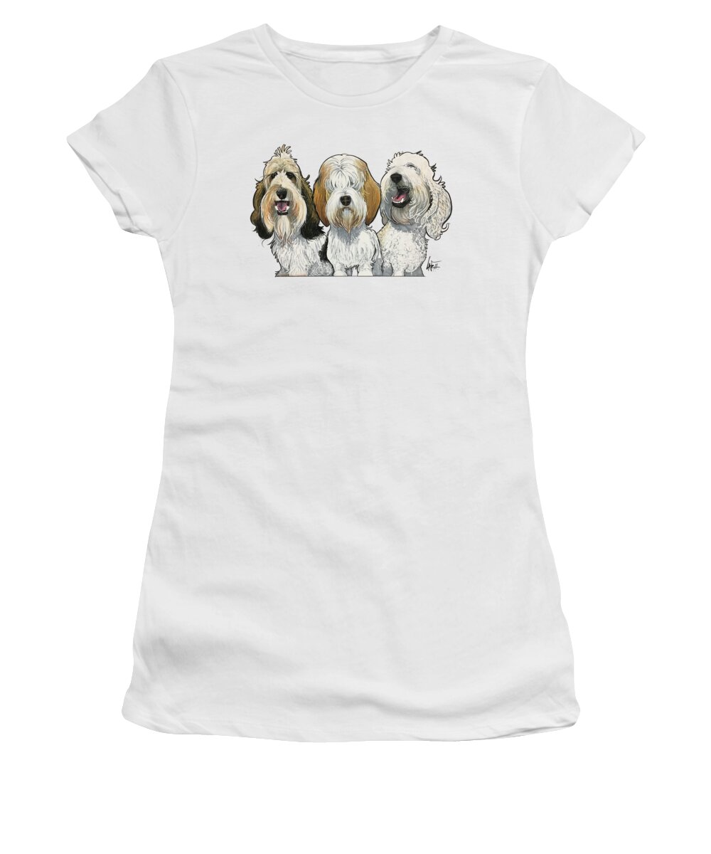 Lemke Women's T-Shirt featuring the drawing Lemke, 4284 by Canine Caricatures By John LaFree