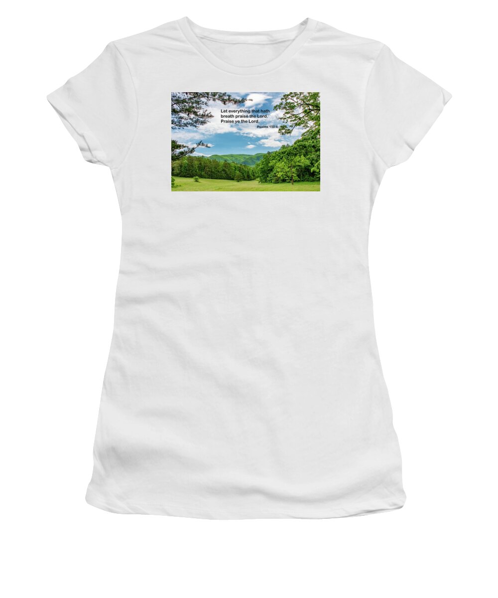Summer Women's T-Shirt featuring the photograph Let All Things Praise the Lord by Marcy Wielfaert