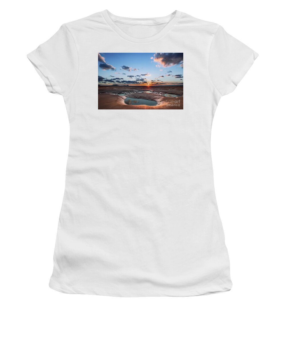Beach Women's T-Shirt featuring the photograph Llangennith Beach by Minolta D