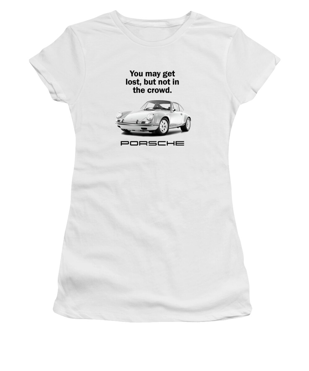Porsche Women's T-Shirt featuring the photograph Lost In A Porsche by Mark Rogan