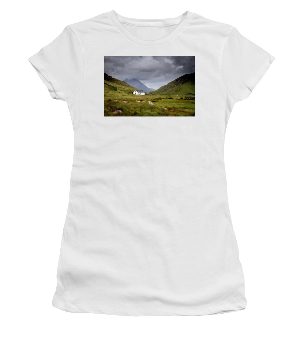 Nature Women's T-Shirt featuring the photograph Lough Muck Schoolhouse by Mark Callanan
