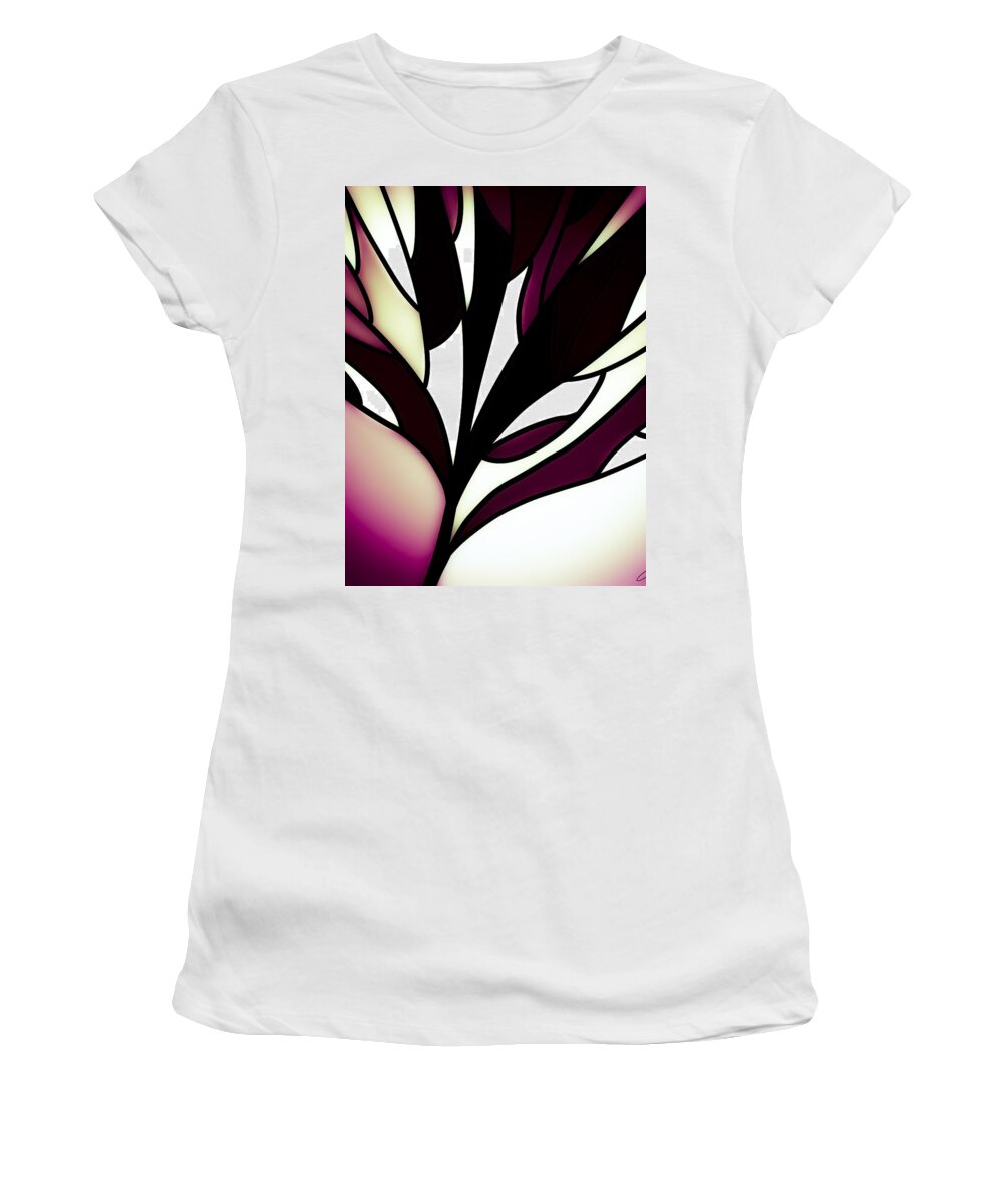 Wall Art Women's T-Shirt featuring the digital art Lumens Tree Two by Callie E Austin