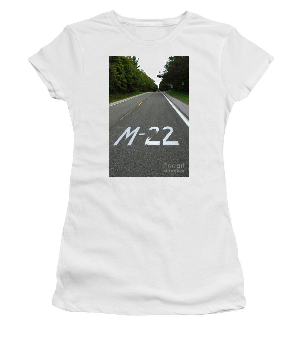 Highway Women's T-Shirt featuring the photograph M-22 by Randy Pollard