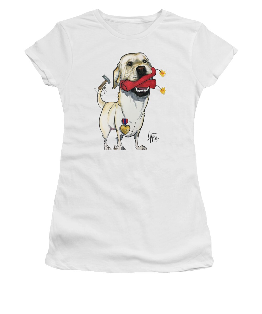 Mackinder Women's T-Shirt featuring the drawing MacKinder 4310 by Canine Caricatures By John LaFree