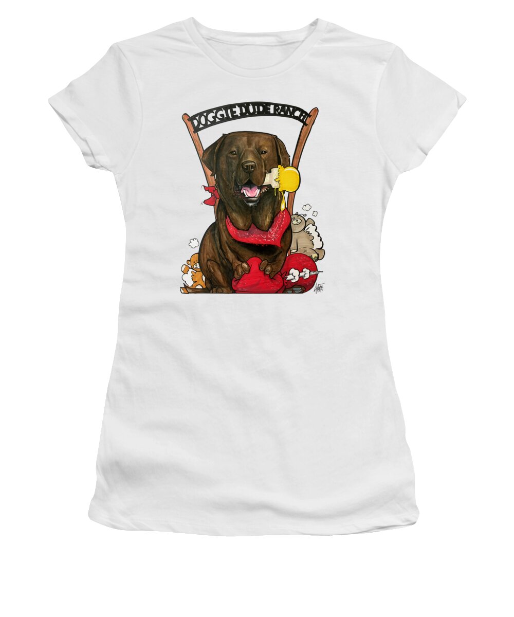 Mackinder 4406 Women's T-Shirt featuring the drawing MacKinder 4406 by Canine Caricatures By John LaFree
