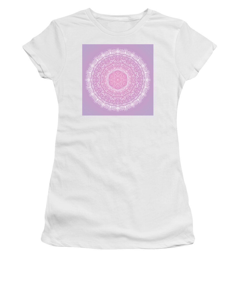 Mandala Women's T-Shirt featuring the digital art Mandala 18 by Angie Tirado