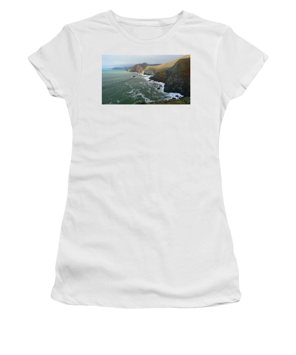 Marin Headlands Women's T-Shirt featuring the photograph Marin Headlands North by John Parulis