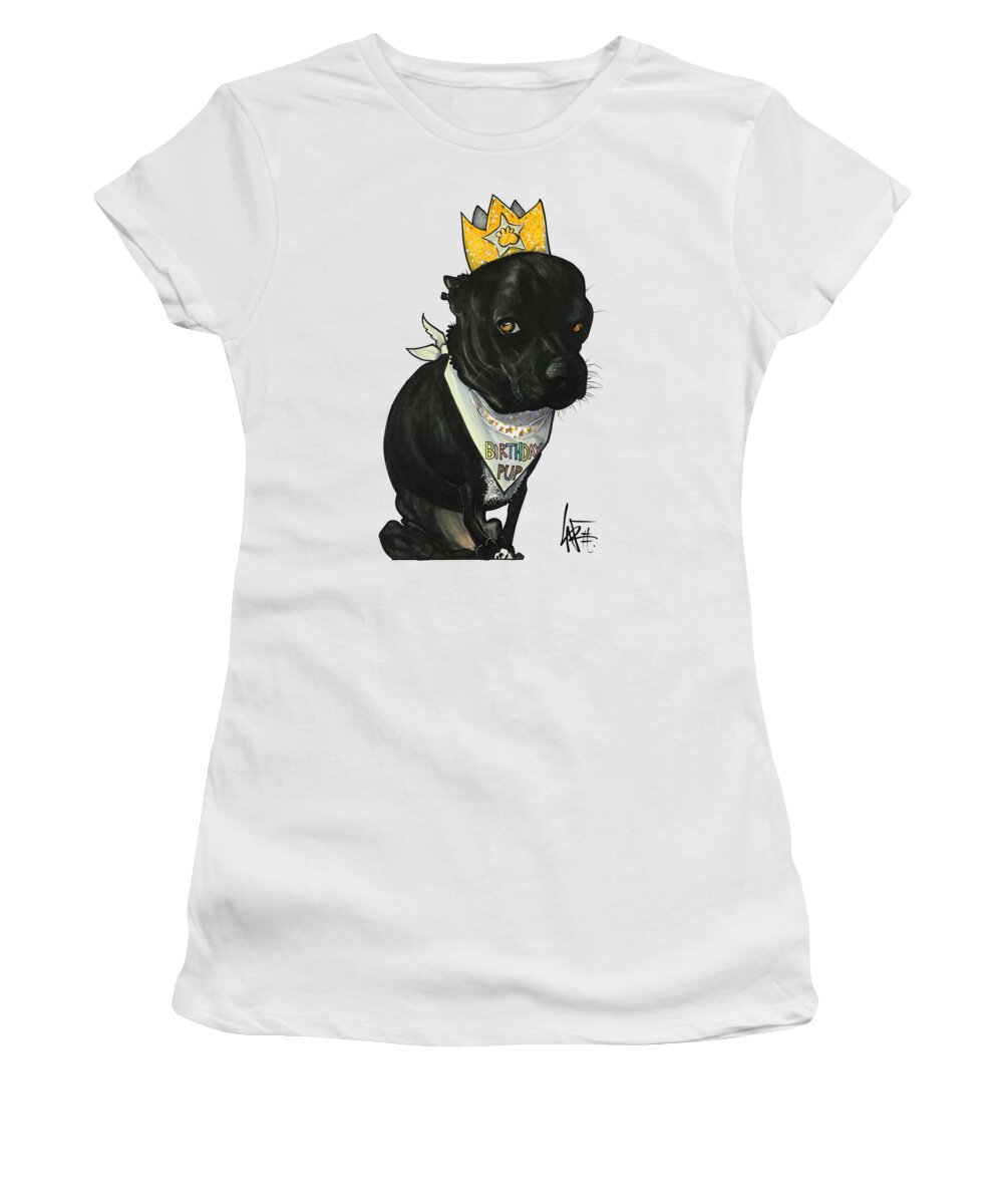 Mcfall Women's T-Shirt featuring the drawing McFall 4206 by Canine Caricatures By John LaFree