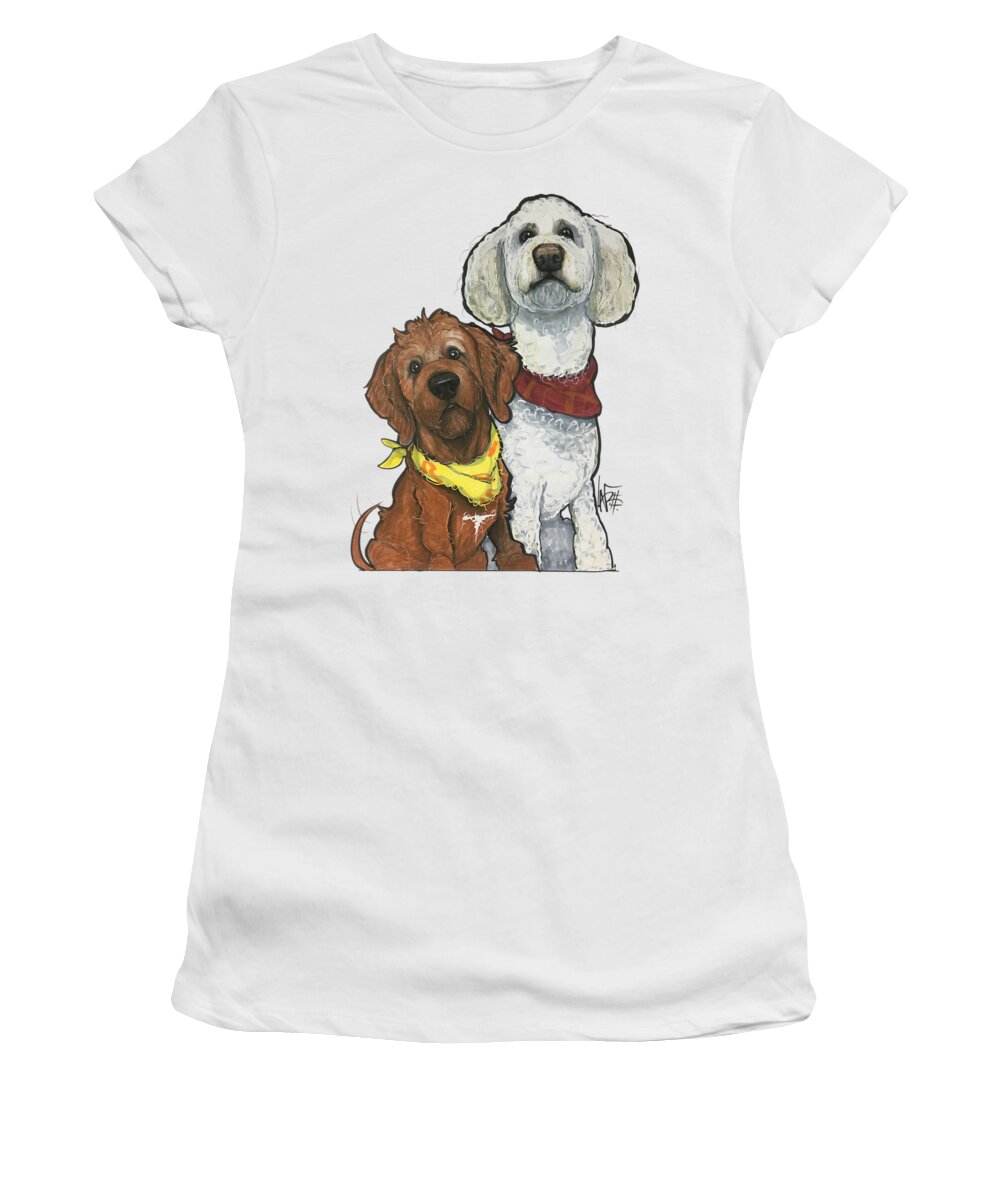 Meyer 4772 Women's T-Shirt featuring the drawing Meyer 4772 by Canine Caricatures By John LaFree