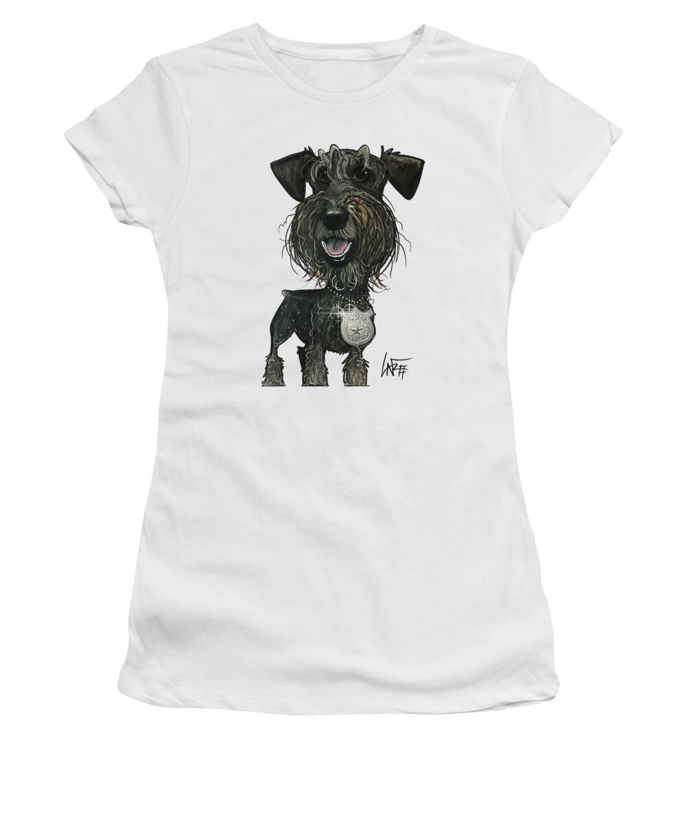 Meyers 4452 Women's T-Shirt featuring the drawing Meyers 4452 by Canine Caricatures By John LaFree