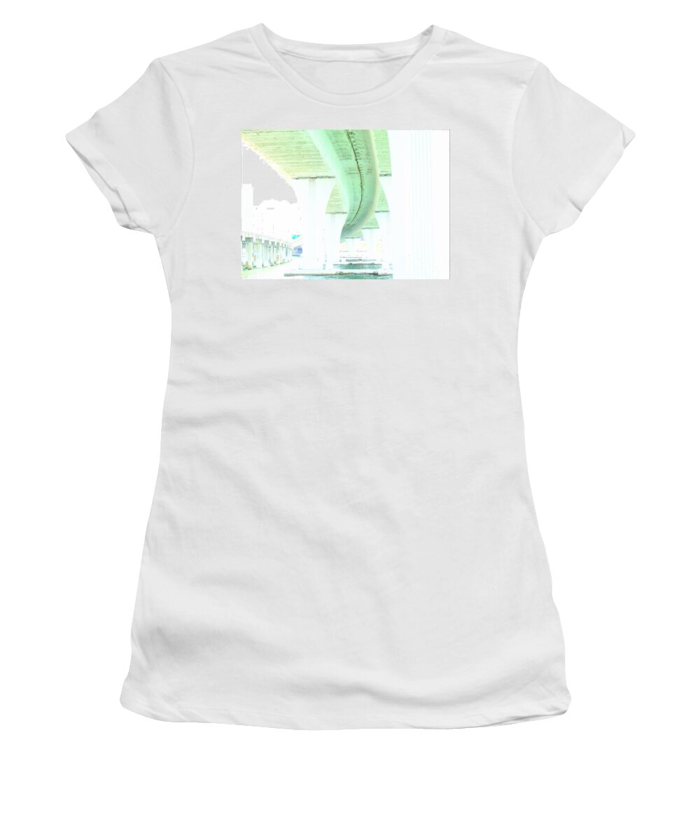 Miami Women's T-Shirt featuring the photograph Miami Bridge by Merle Grenz