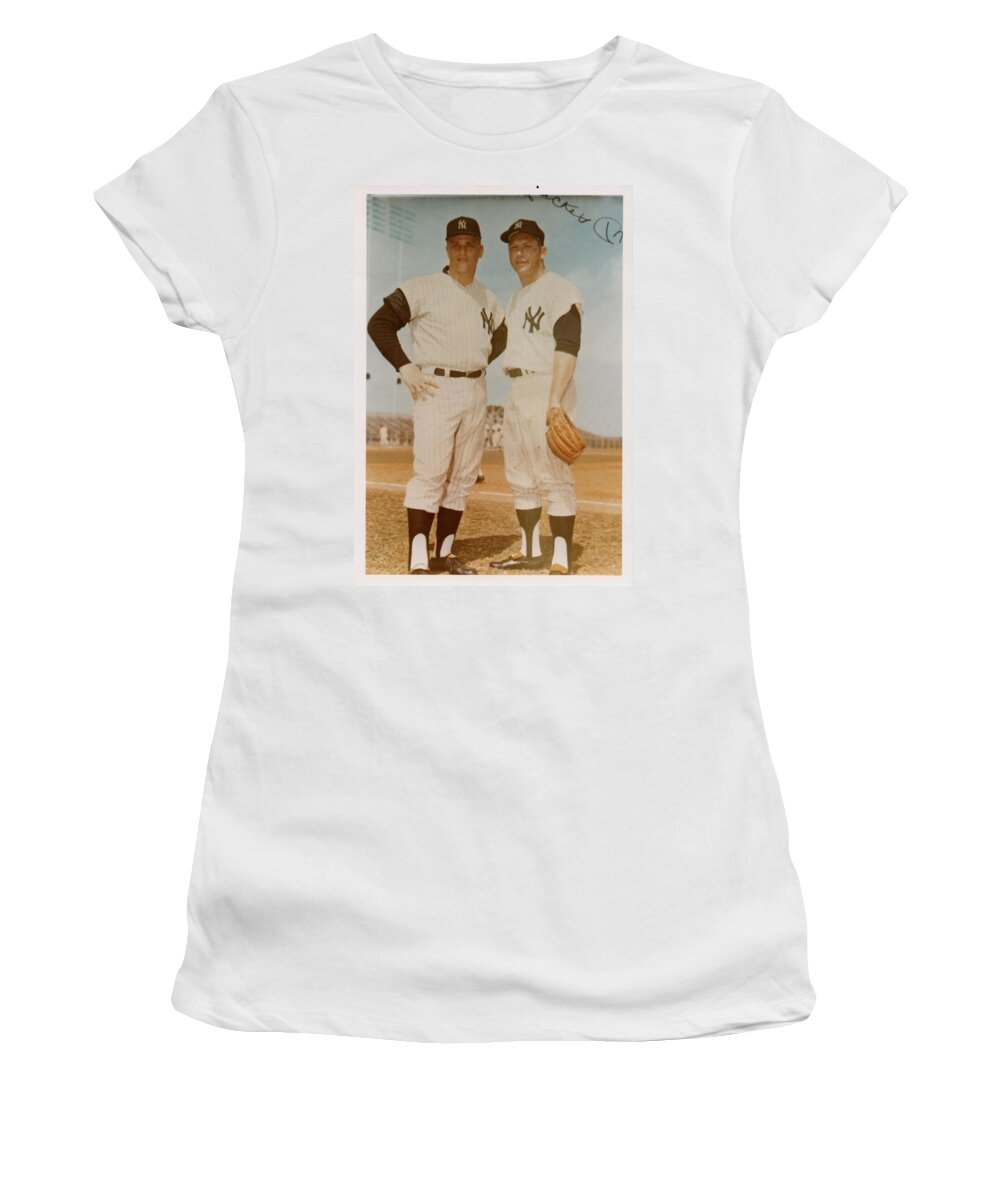 Mickey Mantle and Roger Maris Women's T-Shirt by Billy Grace - Pixels