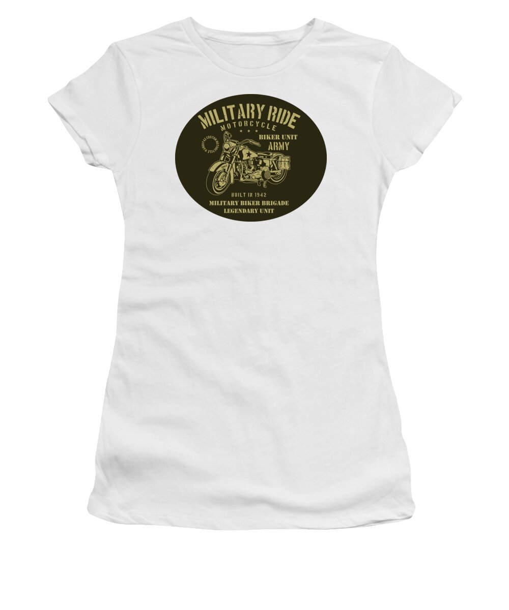 Military Women's T-Shirt featuring the digital art Military Ride by Long Shot